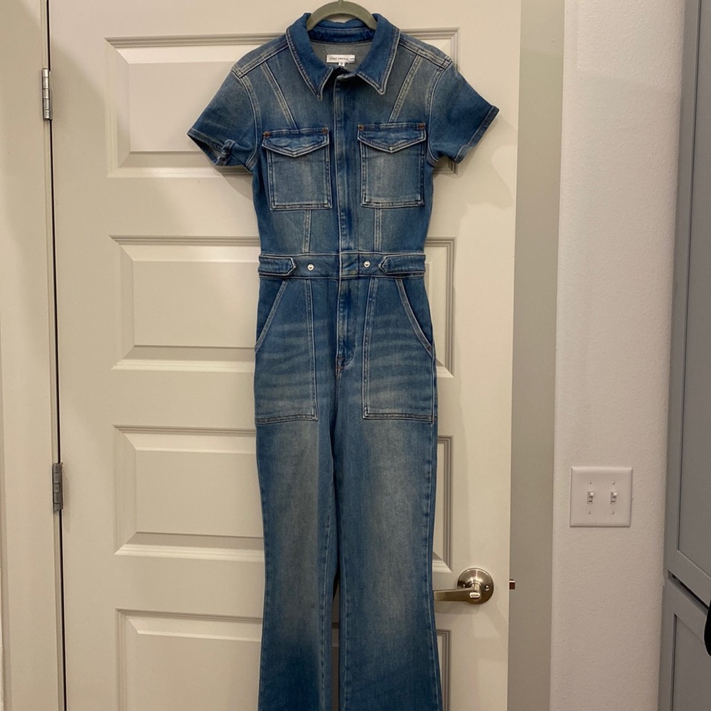 NWOT Good American denim jumpsuit